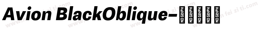 Avion BlackOblique字体转换
